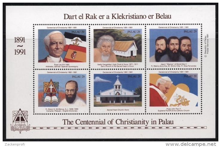 Palau 1991 100 Jahre Christianisierung Block 9 Postfrisch (C21516) - Palau