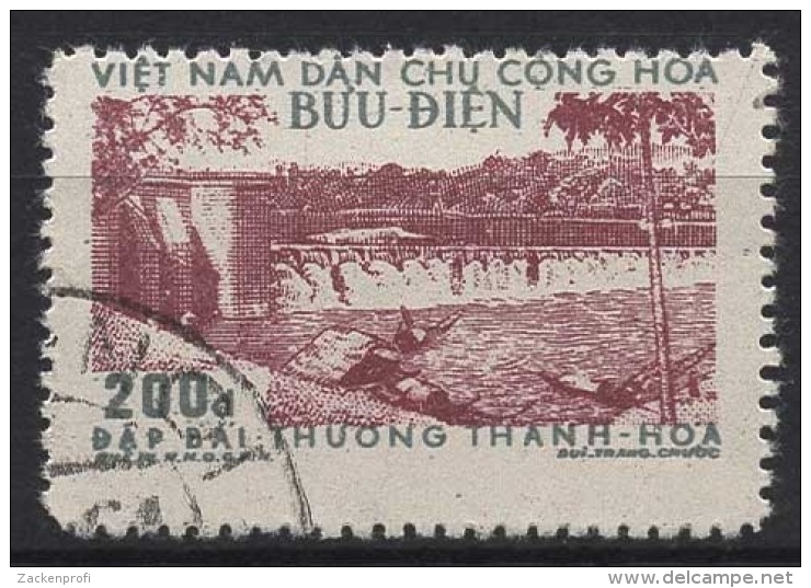 Vietnam-Nord 1956 Instandsetzung Des Staudammes Von Bai-Thuong 51 C Gestempelt - Viêt-Nam