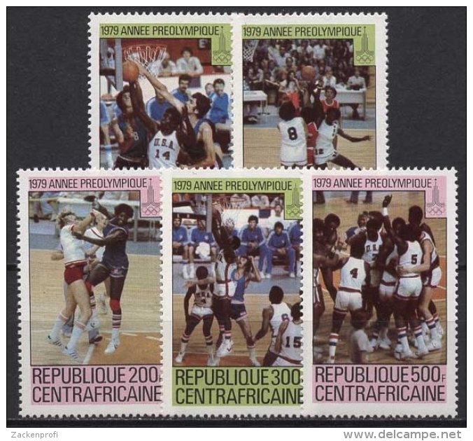 Zentralafrikanische Republik 1979 Olympiade Moskau 653/57 A Postfrisch - Repubblica Centroafricana