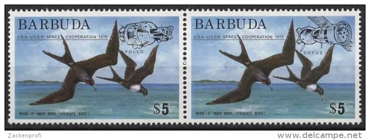 Barbuda 1975 Raumfahrtunternehmen Apollo-Sojus 227/228 ZD Postfrisch - Barbuda (...-1981)