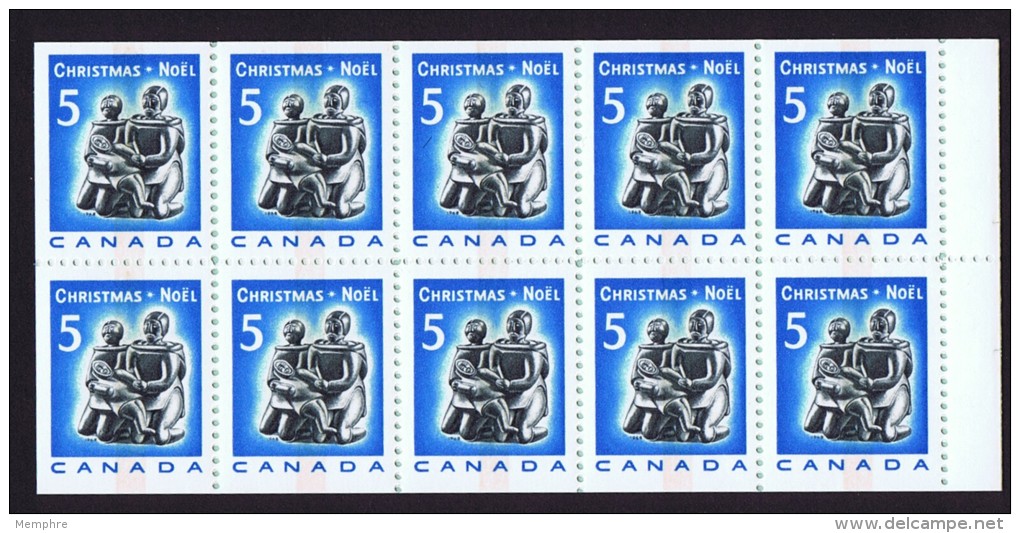 1968 Christmas Booklets Regular And Winnipeg Tagged, Left And Right Side Tabs  Sc 488 BK 72a-d ** - Unused Stamps