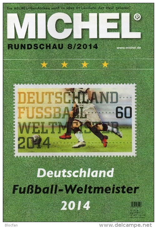 MICHEL Briefmarken Rundschau 8/2014 Neu 6€ New Stamps Of The World Catalogue And Magacin Of Germany ISBN 4 194371 105009 - Verzamelingen