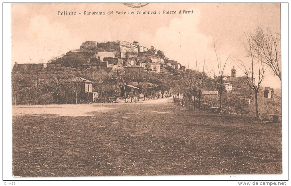 PALIANO ( FROSINONE ) PANORAMA DAL FORTE DEI COLONNESI E PIAZZA D'ARMI - 1935 - Frosinone