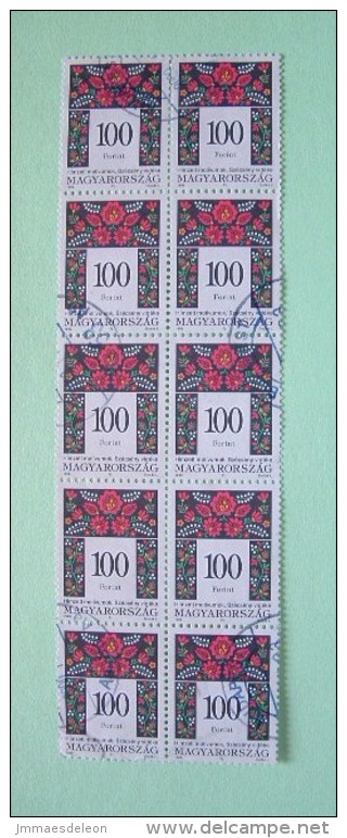 Hungary 1999 Numerals With Flowers Scott 10 X 3650 = 6.00 $ - Oblitérés