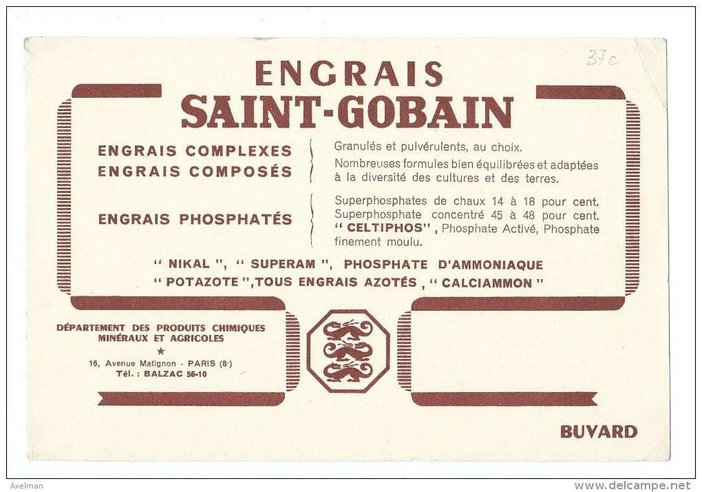 BUVARD: Engrais Saint-Gobain - Agriculture