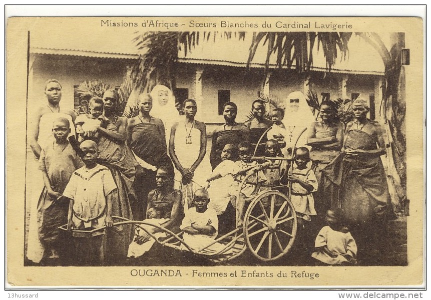 Carte Postale Ancienne Ouganda - Femmes Et Enfants Du Refuge - Uganda