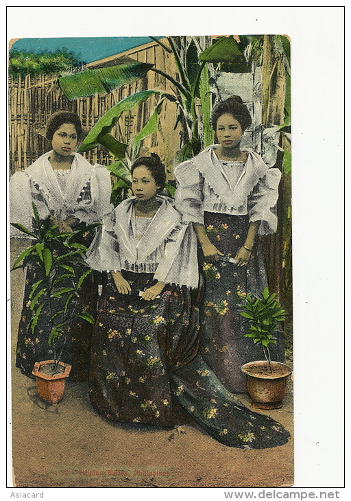 A 92 Filipina Belles Nice Original Costume  Used From Baguio 1912 - Philippinen