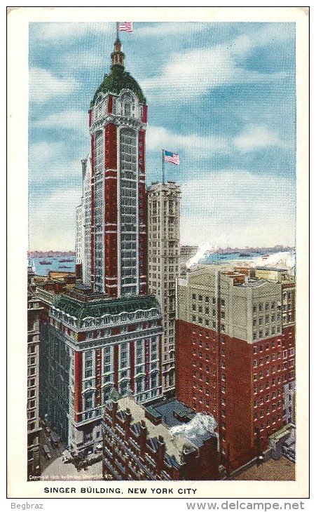 NEW YORK    SINGER  BUILDING - Autres Monuments, édifices