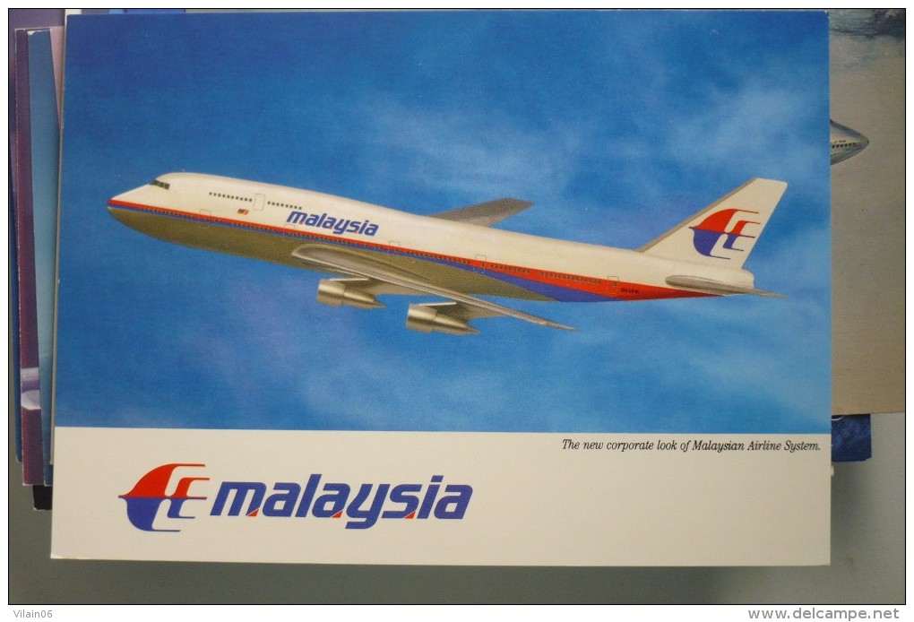 AIRLINES ISSUE / CARTE COMPAGNIE      MALAYSIAN AIRWAYS   B 747 - 1946-....: Modern Tijdperk