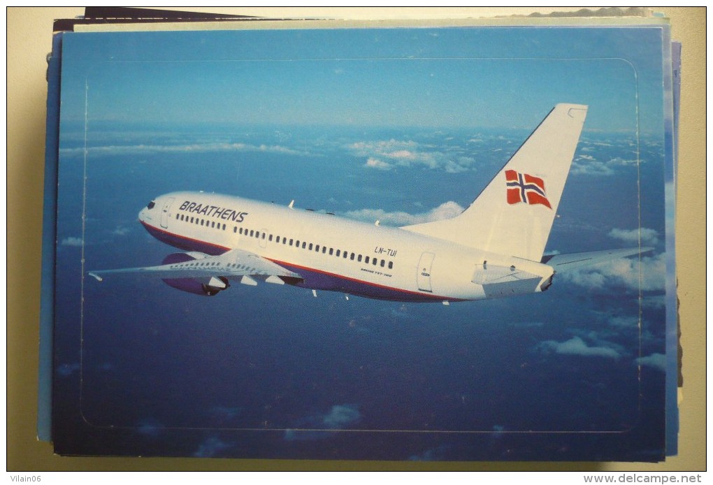 AIRLINES ISSUE / CARTE COMPAGNIE      BRAATHENS   B 737 700 - 1946-....: Ere Moderne