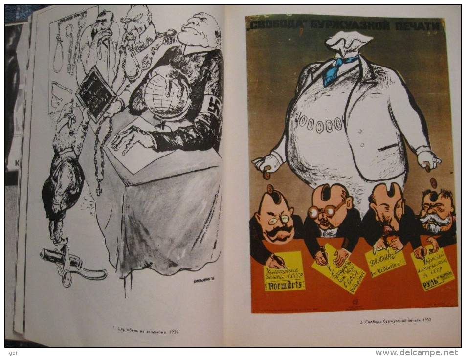 Russia USSR 1929-1946 Political Satire, Kukryniksy, Caricature - Sonstige & Ohne Zuordnung