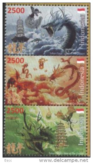 Mint  Stamps Year Of The Dragon  2012  From Indonesia - Indonesia