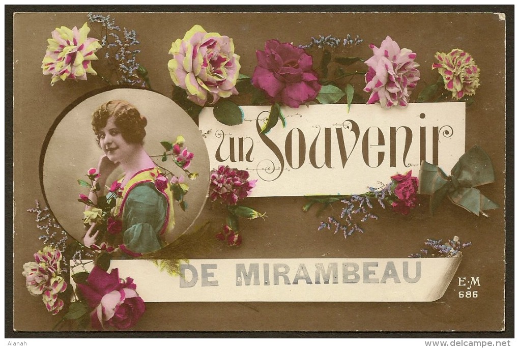 MIRAMBEAU Rare Fantaisie Un Souvenir (EM) Chte Mme (17) - Mirambeau