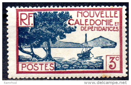 NEW CALEDONIA 1928 Pointe Des Paletuviers -  3c. - Blue And Red  MNH - Neufs