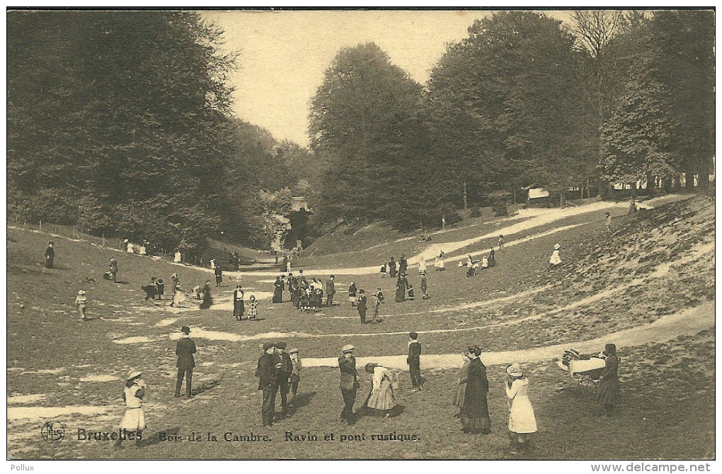 Publicité  Voyage En Belgique Abonnements 5 Et 15 Jours + Obl Bruxelles (N°) 1924 Sur Cpa "Bois De La Cambre + Animation - Autres & Non Classés