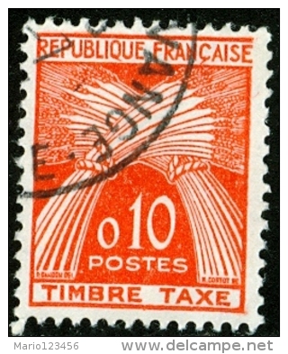 FRANCIA, FRANCE, 1960, COVONI DI GRANO, SEGNATASSE, FRANCOBOLLO USATO, Scott J94 - 1960-.... Used