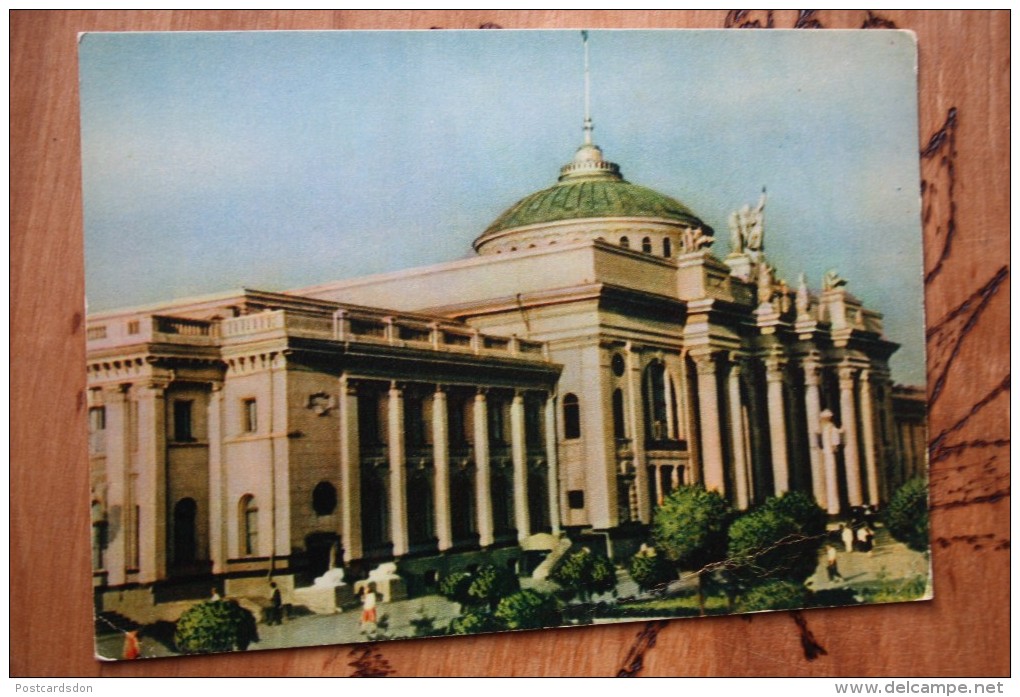 Old Postcard ODESSA  Railway Station - 1959  - LA GARE - BAHNHOF - STAMPED Pc - Stations Without Trains