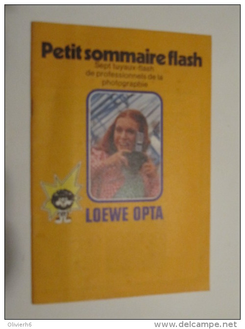 PUBLICITé (M1414) LOEWE OPTA (4 Vues) Petit Sommaire Flash 7 Tuyaux-flash De Professionnels De La Photographie - Imprimerie & Papeterie