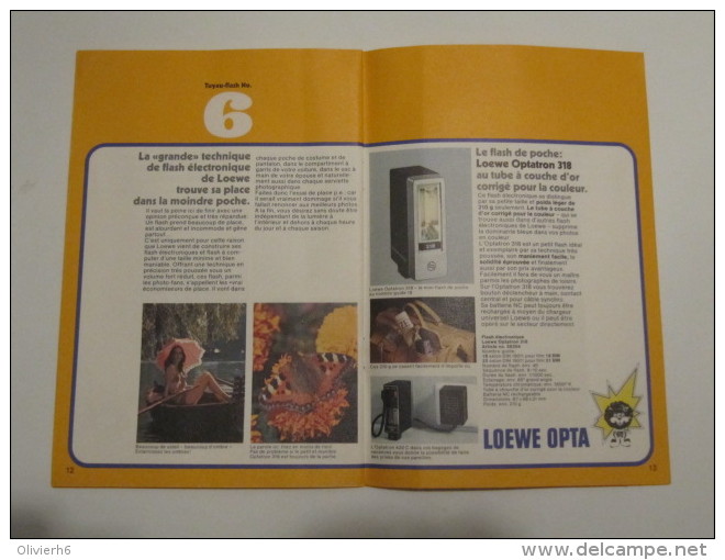 PUBLICITé (M1414) LOEWE OPTA (4 Vues) Petit Sommaire Flash 7 Tuyaux-flash De Professionnels De La Photographie - Printing & Stationeries