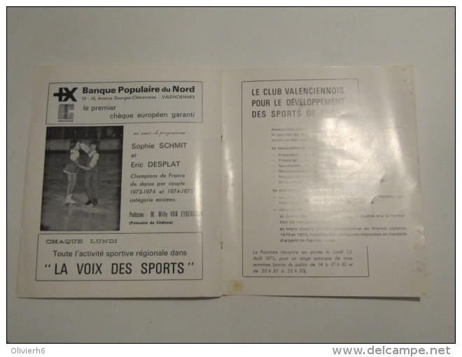 PUBLICITé (M1414) PATINOIRE DE VALENCIENNES (3 Vues) Gala De Fin De Saison 1975-1976 Eric Krol, Christine Gloire, Hockey - Sport & Tourismus