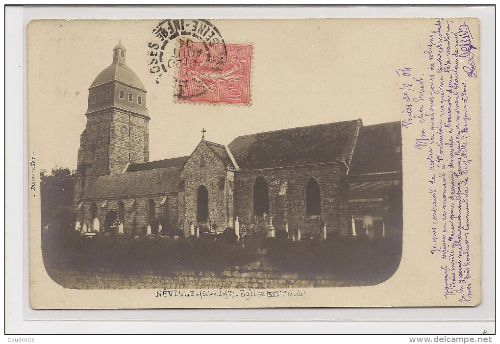 Néville   Eglise XVIeme Siècle Carte Photo - Autres & Non Classés