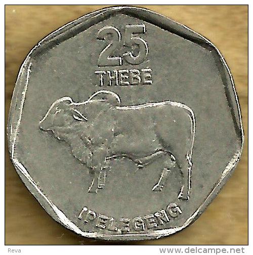 BOTSWANA  25 THEBE ANIMAL BUFFALO FRONT & EMBLEM BACK 1999 VF KM28 READ DESCRIPTION CAREFULLY!!! - Botswana