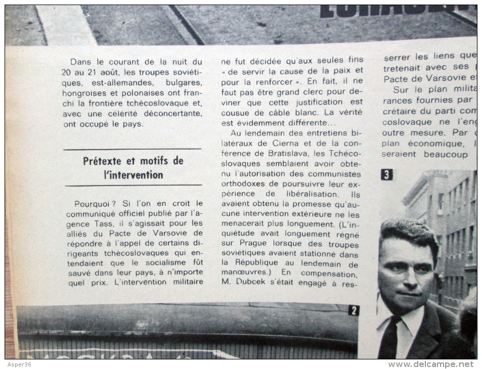 magazine avec article "Invasion de la Tchècoslovaquie, Quand les chars écrasent la liberté" 1968