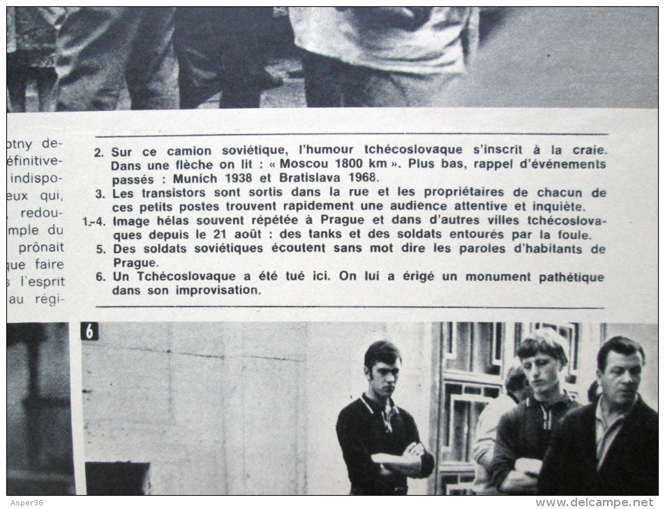 magazine avec article "Invasion de la Tchècoslovaquie, Quand les chars écrasent la liberté" 1968