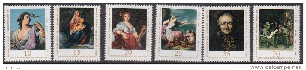 German Democratic Republic 1976 Paintings MNH - Unused Stamps