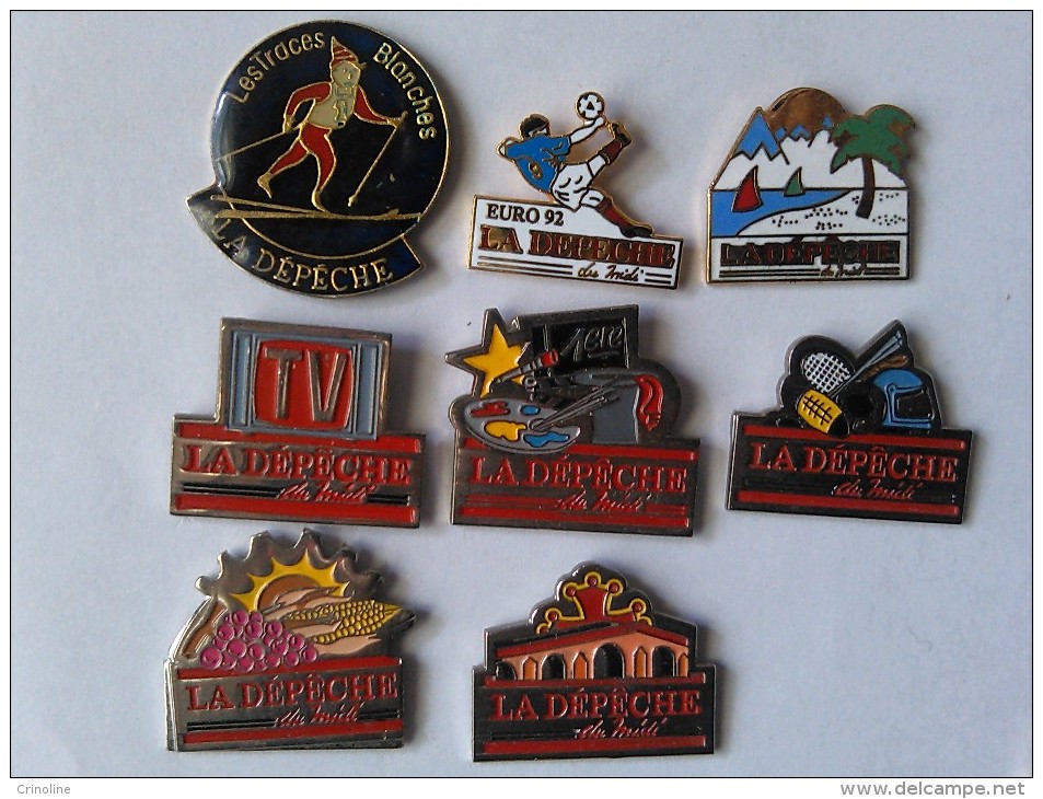 Lot Pins ,TV, La Dépèche, Sport - Sets