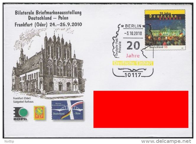 Plusbrief Deutsche Einheit Sonderstempel Dreifarbig Schwarz+Rot+Gold - Sobres - Usados