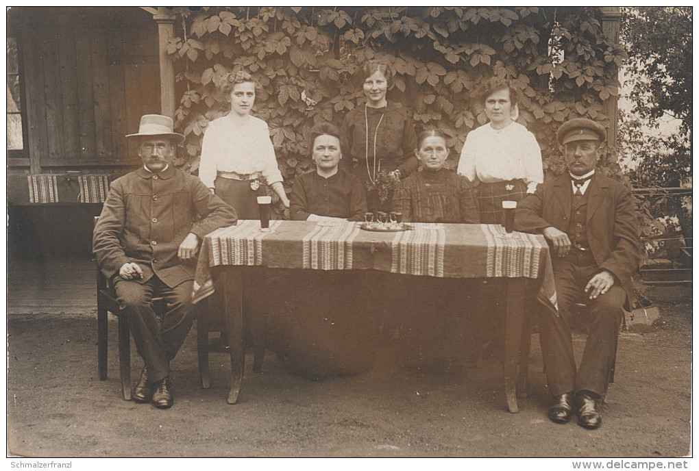 AK Motiv & Ort Unbekannt Familienbild Photograph Max Maetschke Schaderitz Truppenübungsplatz Lamsdorf Schlesien - Zu Identifizieren