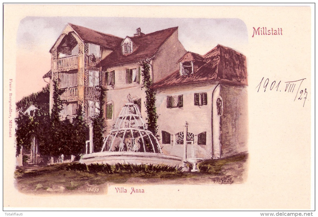 MILLSTATT Am See Kärnten Villa Anna 27.8.1901 TOP-Erhaltung Ungelaufen - Millstatt