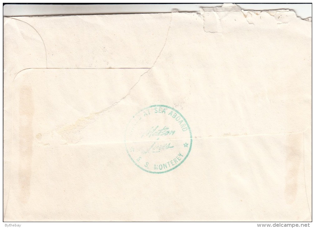 Tonga Ship Cover S.S. Monteray Franked With Scott #101, #104, #105 - Tonga (...-1970)