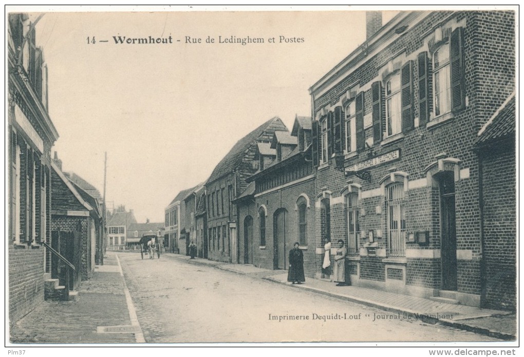 WORMHOUT - Rue De Ledinghem Et Postes - Wormhout