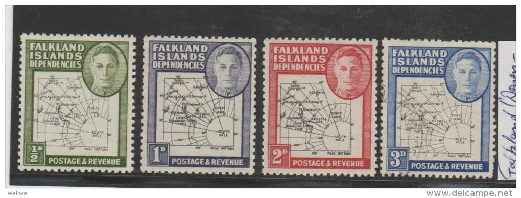 Falkland (Dependencies) I, 2 II, 2 II 4 I, 1946 And 1949 ** - Falklandinseln