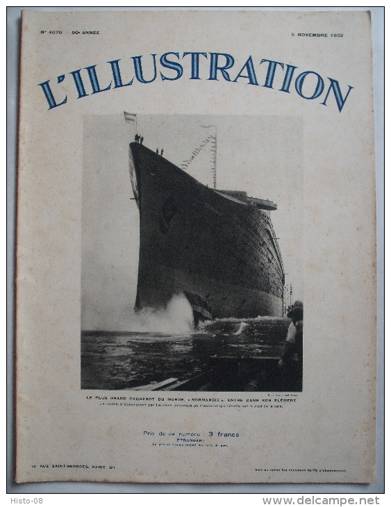 L´ILLUSTRATION:1932:PAQUEBOT NORMANDIE.ELECTIONS AMERICAINES..ROME..ISLANDE-FEROE..ITALIE..RABELAIS.Etc.. - L'Illustration