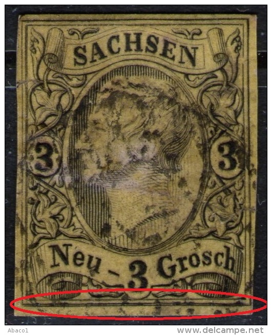 2 OPA Leipzig Auf 3 Ngr. Gelb Sachsen Nr. 6 Mit Markanter Abart - Saxe