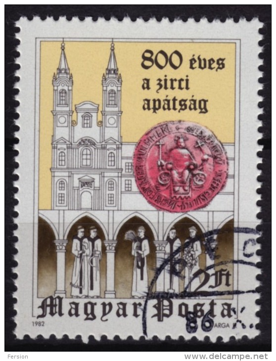 ZIRC Abbey / Church - 1982 Hungary - Canceled With Gum - Abbayes & Monastères