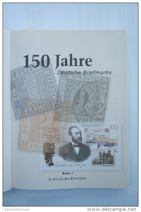 "150 Jahre Deutsche Briefmarke" Band 1 Der Jubiläums-Edition, Goldschnitt - Philatélie