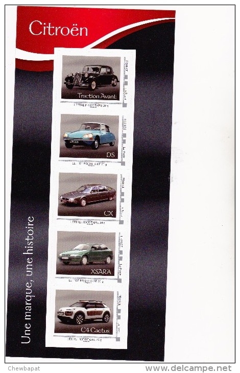 Collector 2014 - Citroën - Une Marque, Une Histoire 5 Timbres à Validité Permanente France - N°2 - Collectors