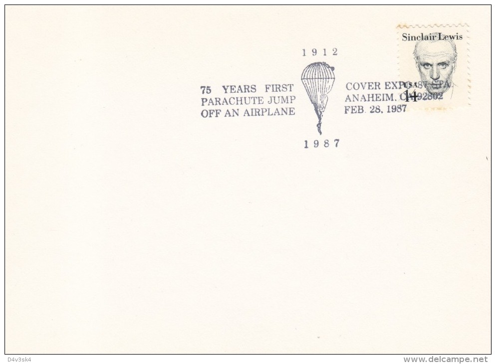 1987 USA Anaheim California First Parachute Jump Parachuting Parachutiste Paracadutismo Paracadute Fallschirmspringen - Parachutespringen