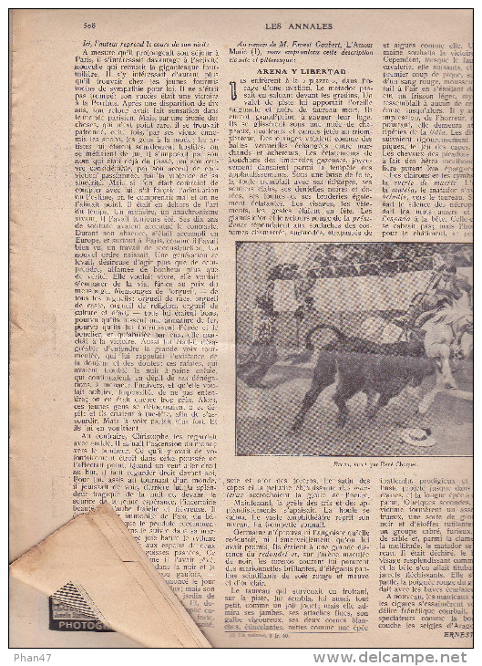 LES ANNALES N°1564 Du 15/06/1913. Gabriele D´Annunzio, Arcachon, Île De Chypre... R.E. PEARY L´homme Du Pôle N. Corrida - Allgemeine Literatur