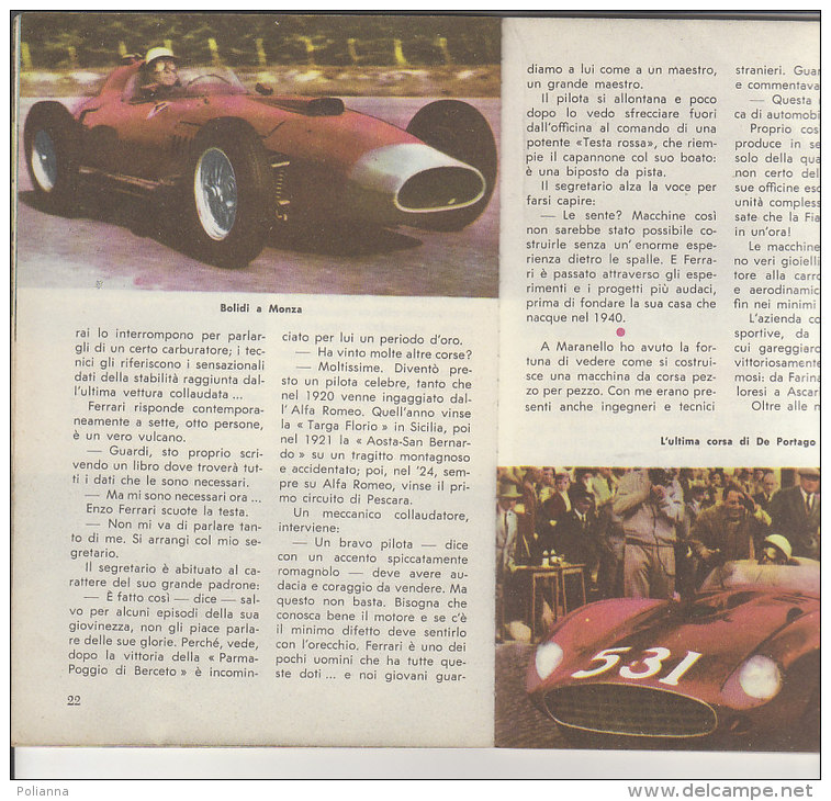 PES@39 SELEZIONE Dello SCOLARO N.3-1957/auto FERRARI/PUBBLICITA' CONCORSO DEI PICCOLI MOTTA - Teenagers & Kids