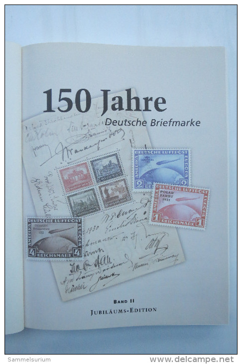 "150 Jahre Deutsche Briefmarke" Band 2 Der Jubiläums-Edition, Goldschnitt - Philatelie