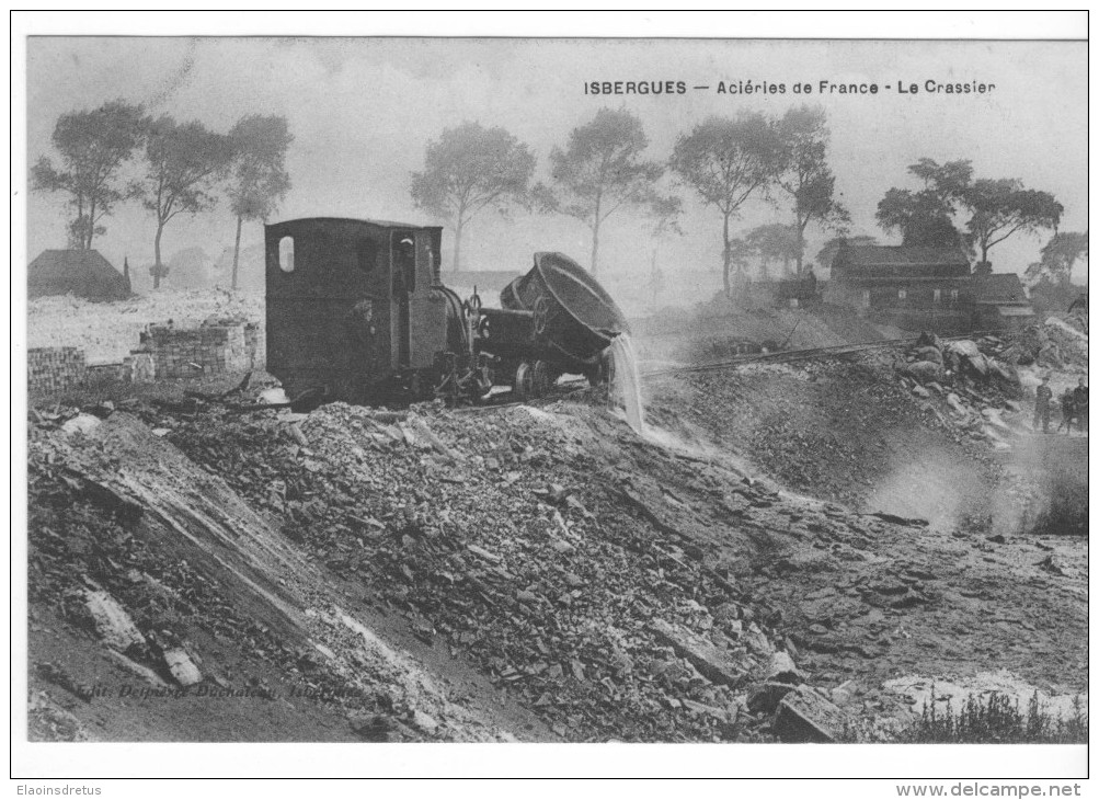 Isbergues (62) - Aciéries De France - Le Crassier. Bon état, Correspondance Au Dos. - Isbergues