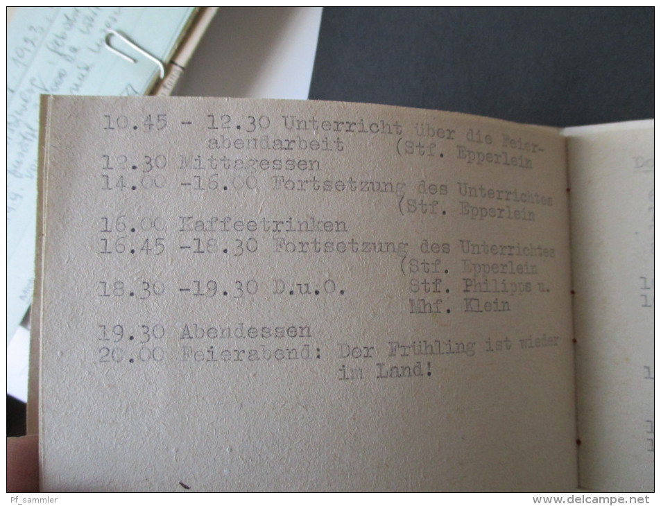 Mf. Aldag Lagerführerinnentagung im Lager 6/81 Schönhausen 1944. Programmheft. RAD Reichsarbeitsdienst