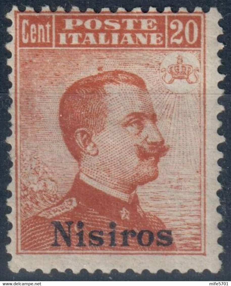 REGNO D'ITALIA COLONIA NISIRO / NISIROS - 1917 - C. 20 ARANCIO - FRESCHISSIMO - NUOVO MNH ** - CATALOGO SASSONE NUMERO 9 - Aegean (Nisiro)