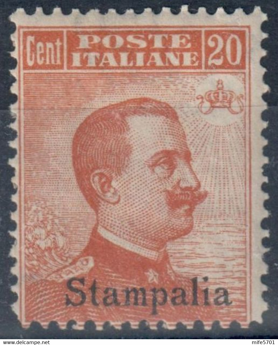 REGNO D'ITALIA / COLONIA STAMPALIA - 1922 - C. 20 ARANCIO - CATALOGO SASSONE NUMERO 11 FRESCHISSIMO - NUOVO / MNH / ** - Aegean (Stampalia)