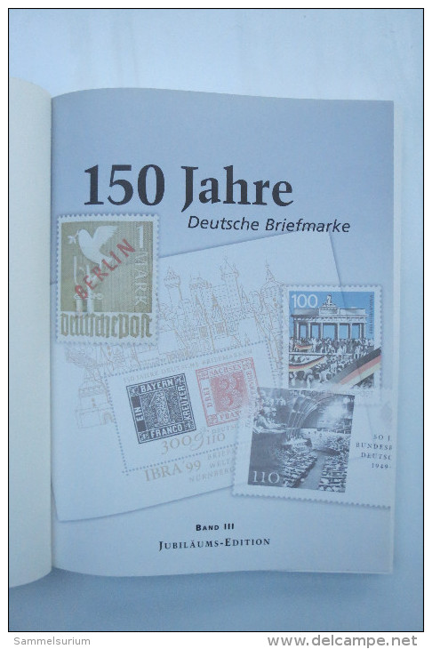 "150 Jahre Deutsche Briefmarke" Band 3 Der Jubiläums-Edition, Goldschnitt - Philatelie